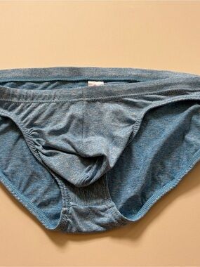 Men's Heathered Blue Briefs - Supportive Everyday Fit